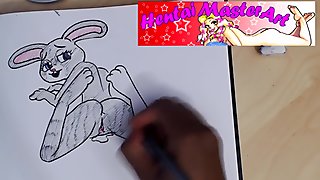 Judy Hopps Freshly fucked by Nick Fan art speed drawing