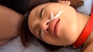 Hairy Japanese teen slut gets fucked and jizzed